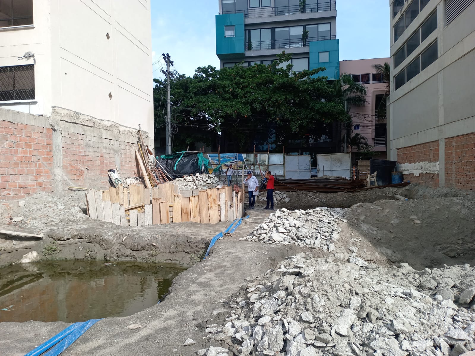 Panoramica del lugar con la obra