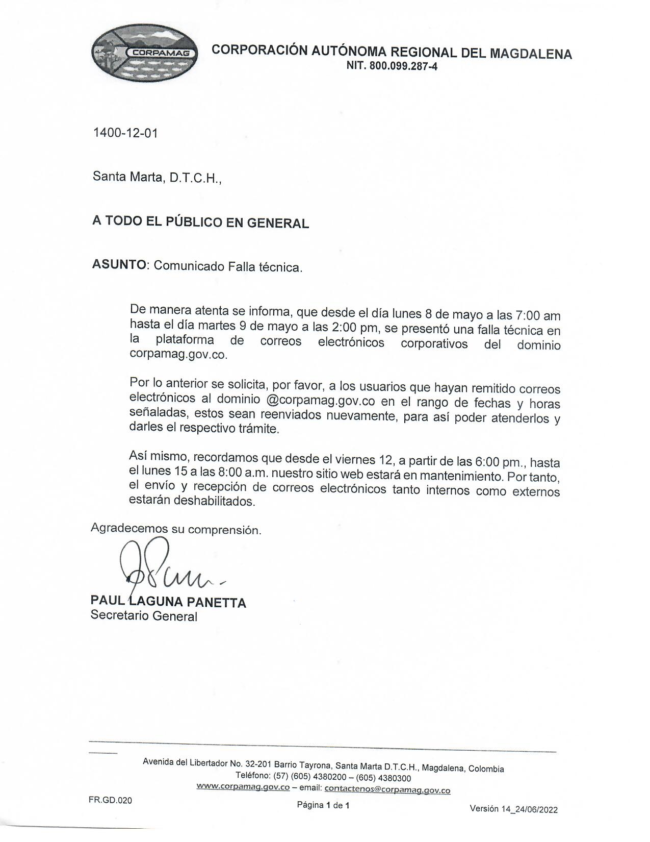 Información sobre decisiones que pueden afectar al público